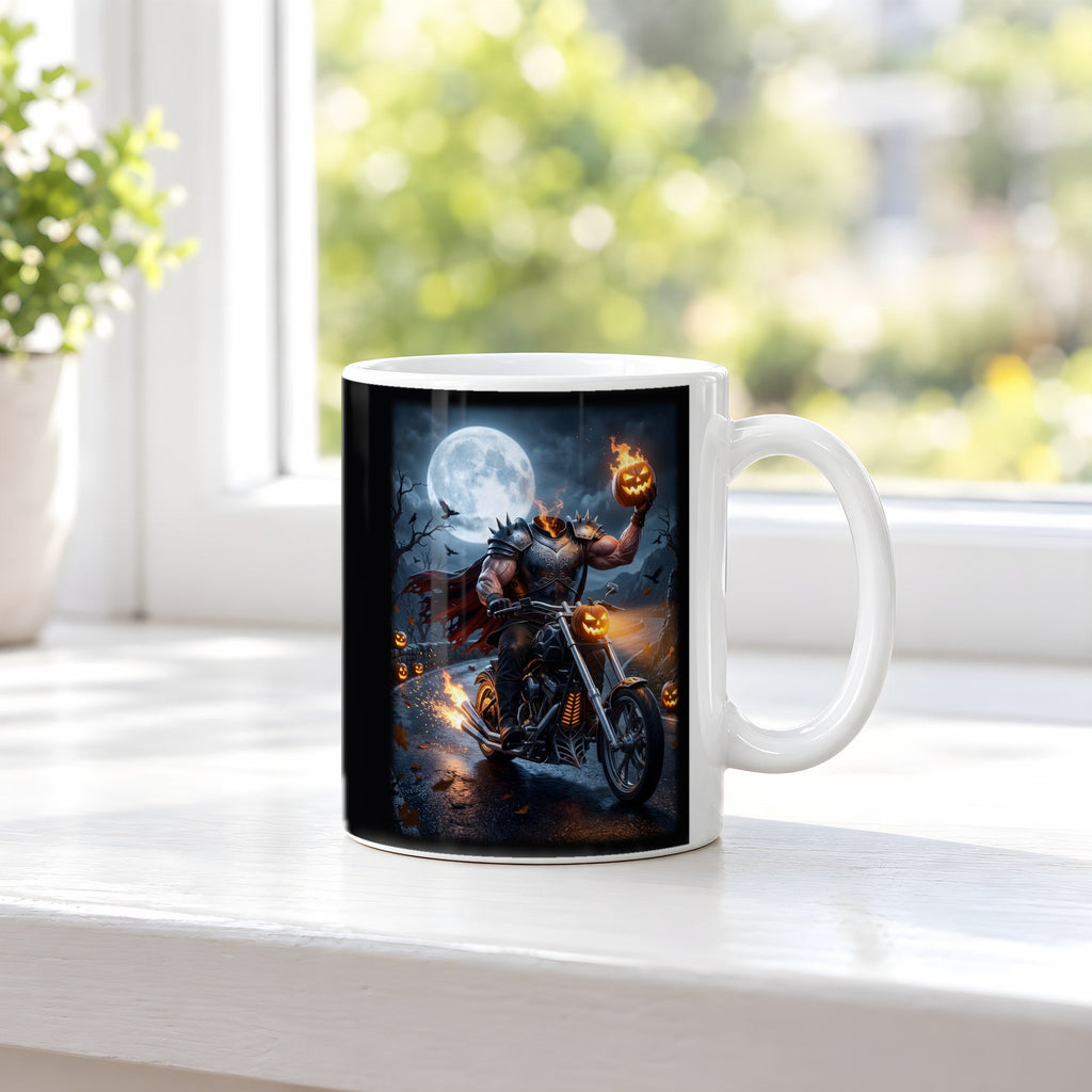 Der eiserne Reiter – weiße Tasse, auf der Fensterbank