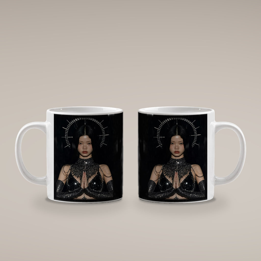 Die Kristallkönigin – weiße Tasse, beide Seiten bedruckt