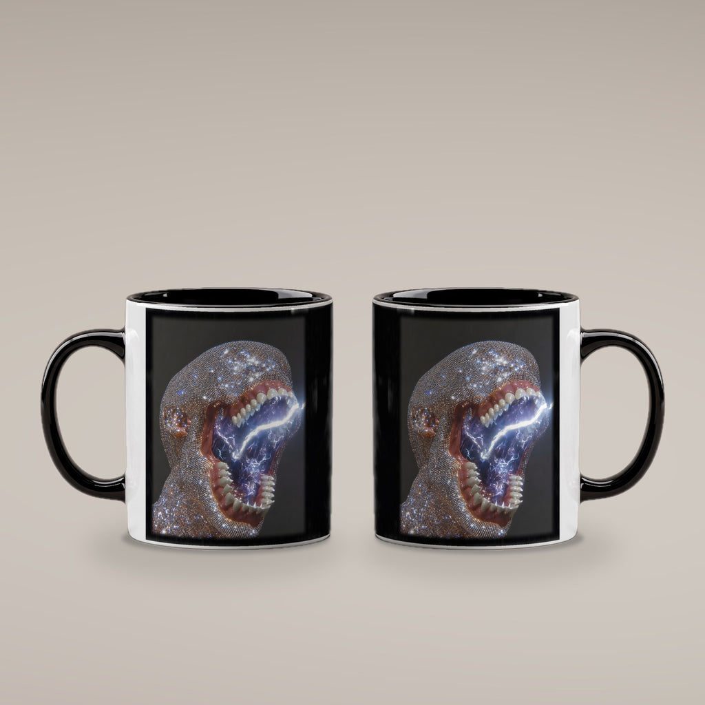 Kristallschrei – Tasse innen schwarz, beide Seiten bedruckt