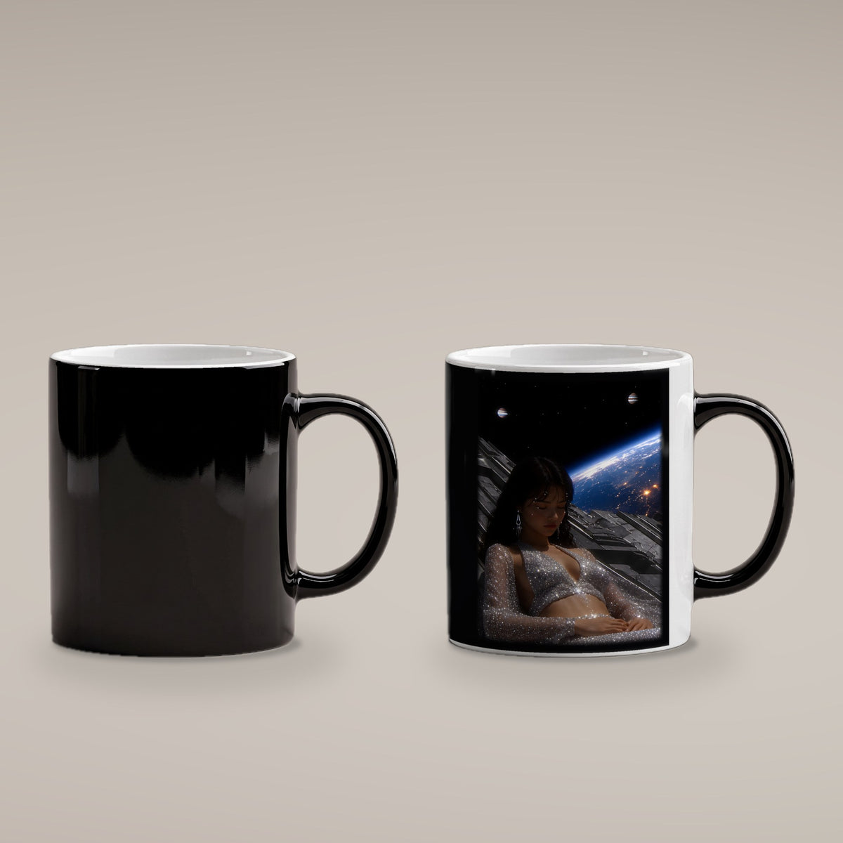 Kosmische Träumerin – Black Edition kalt und heiß im Vergleich