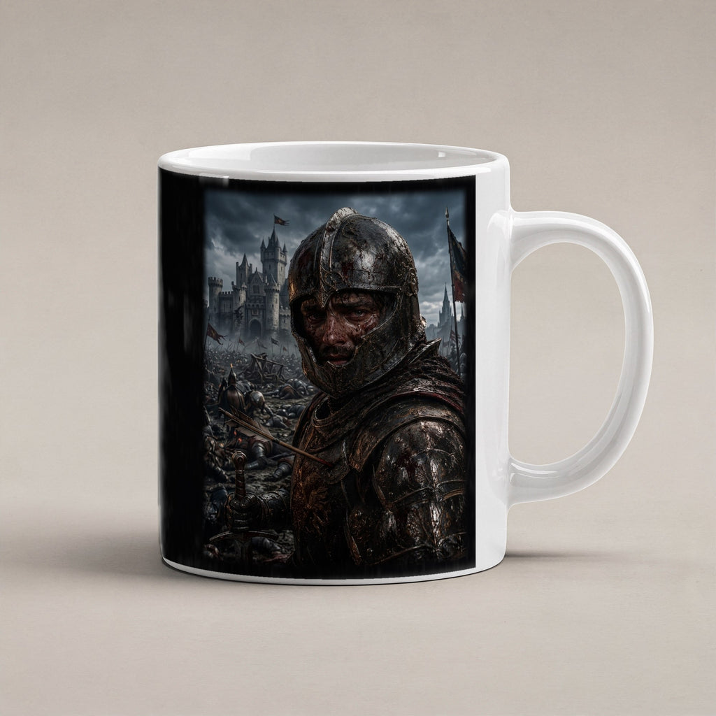 Der Krieger von Eisenfeld – weiße Tasse, freigestellt
