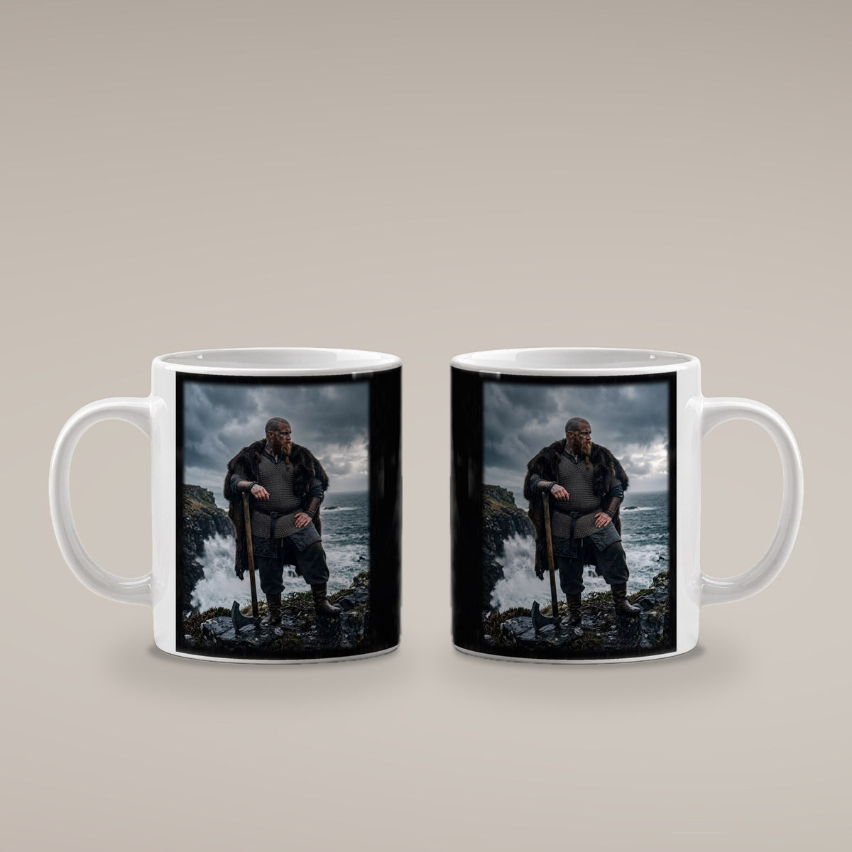 Der Küstenwächter – weiße Tasse, beide Seiten bedruckt
