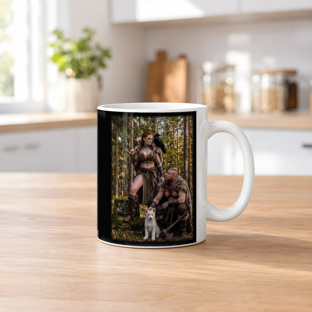 Der kleine Wolf – weiße Tasse, auf dem Küchentresen