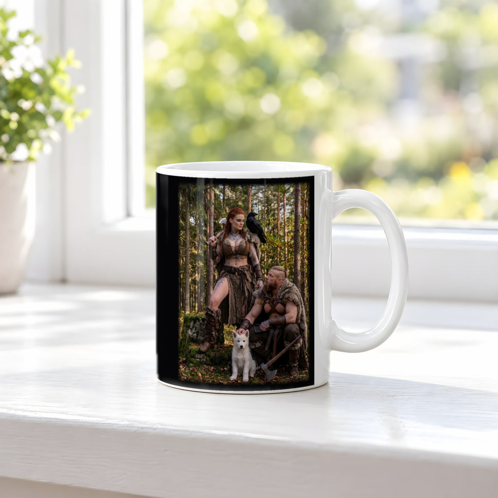 Der kleine Wolf – weiße Tasse, auf der Fensterbank