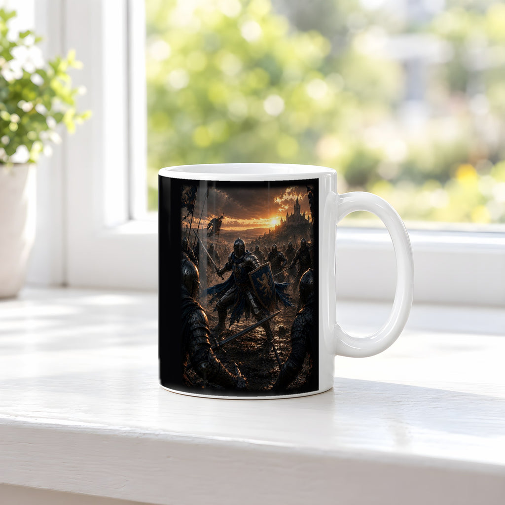 Der letzte Löwe – weiße Tasse, auf der Fensterbank
