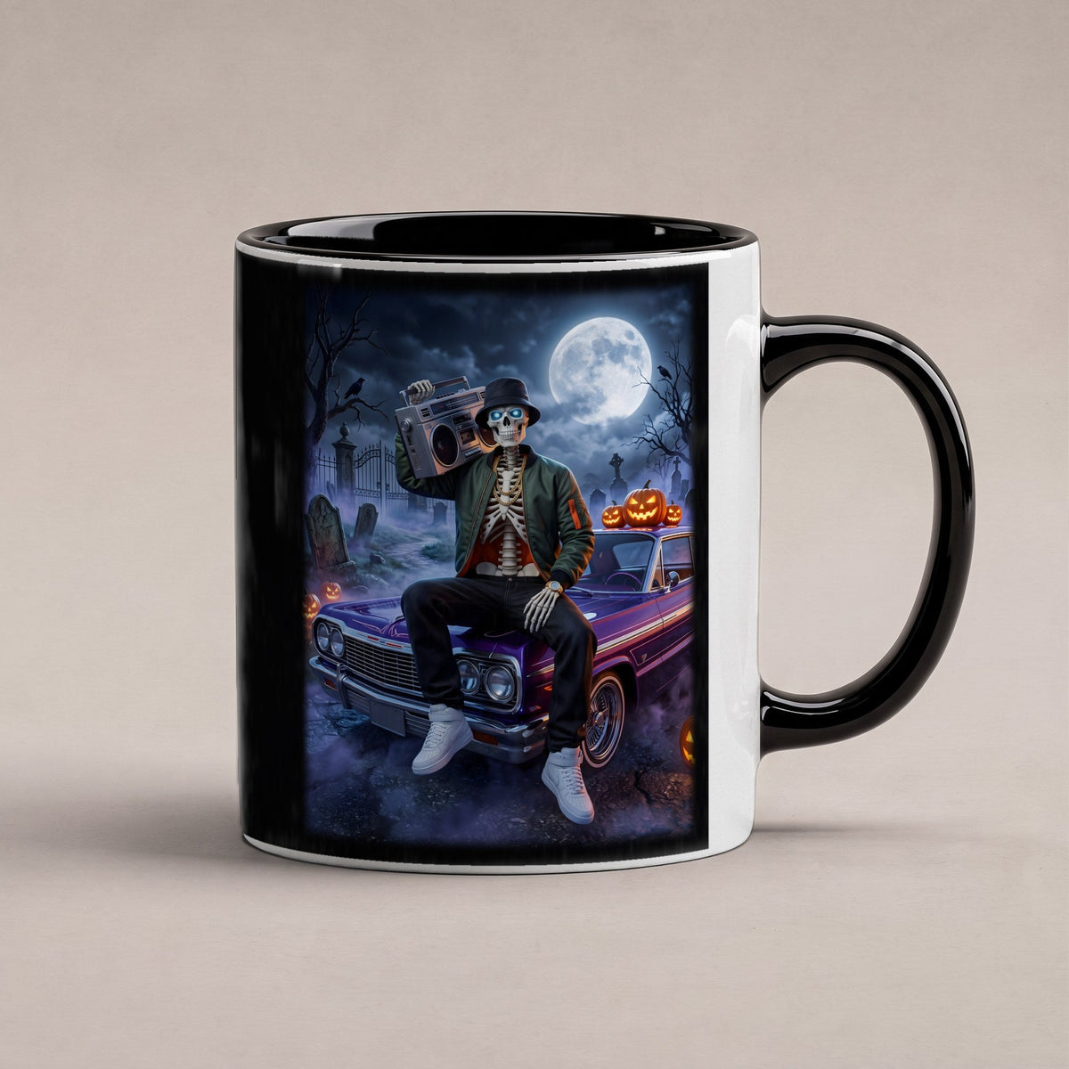 Der Lowrider – Tasse innen schwarz, freigestellt