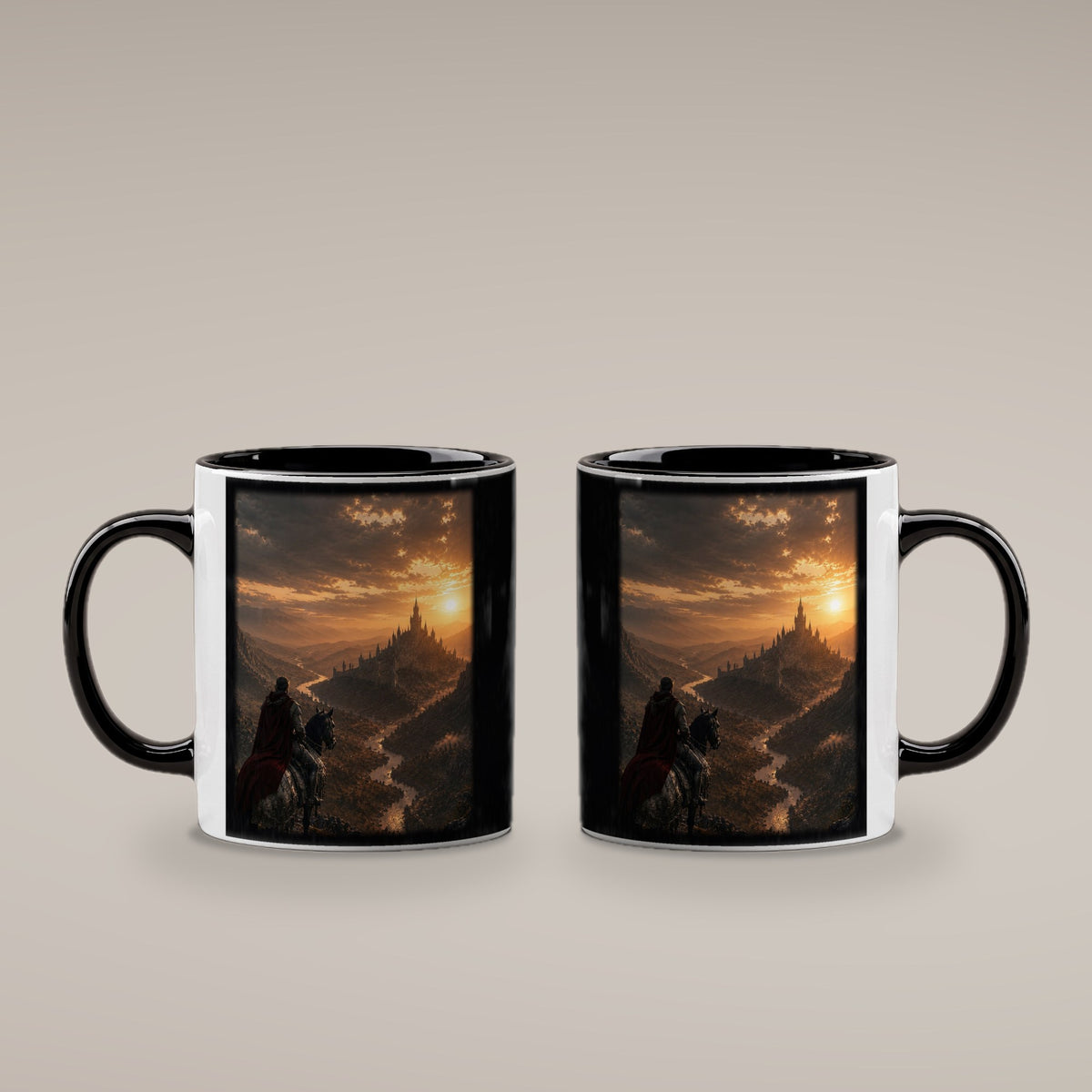 Der lange Weg heim – Tasse innen schwarz, beide Seiten bedruckt