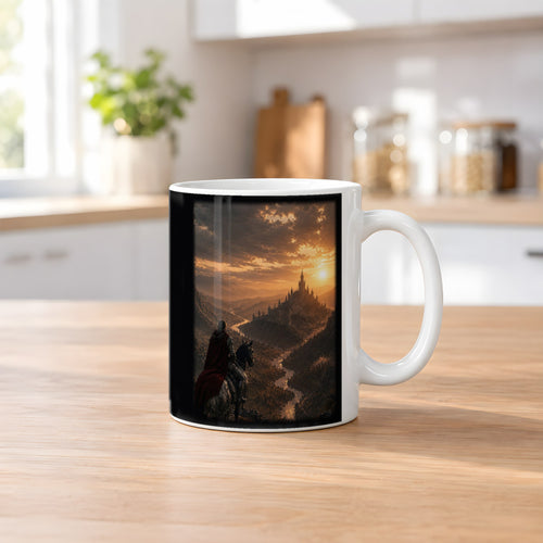 Der lange Weg heim – weiße Tasse, auf dem Küchentresen