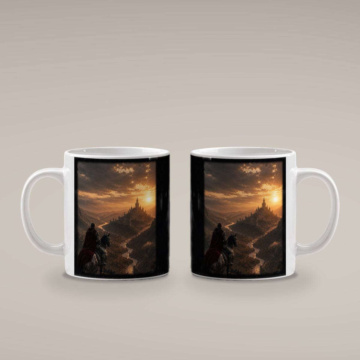 Der lange Weg heim – weiße Tasse, beide Seiten bedruckt