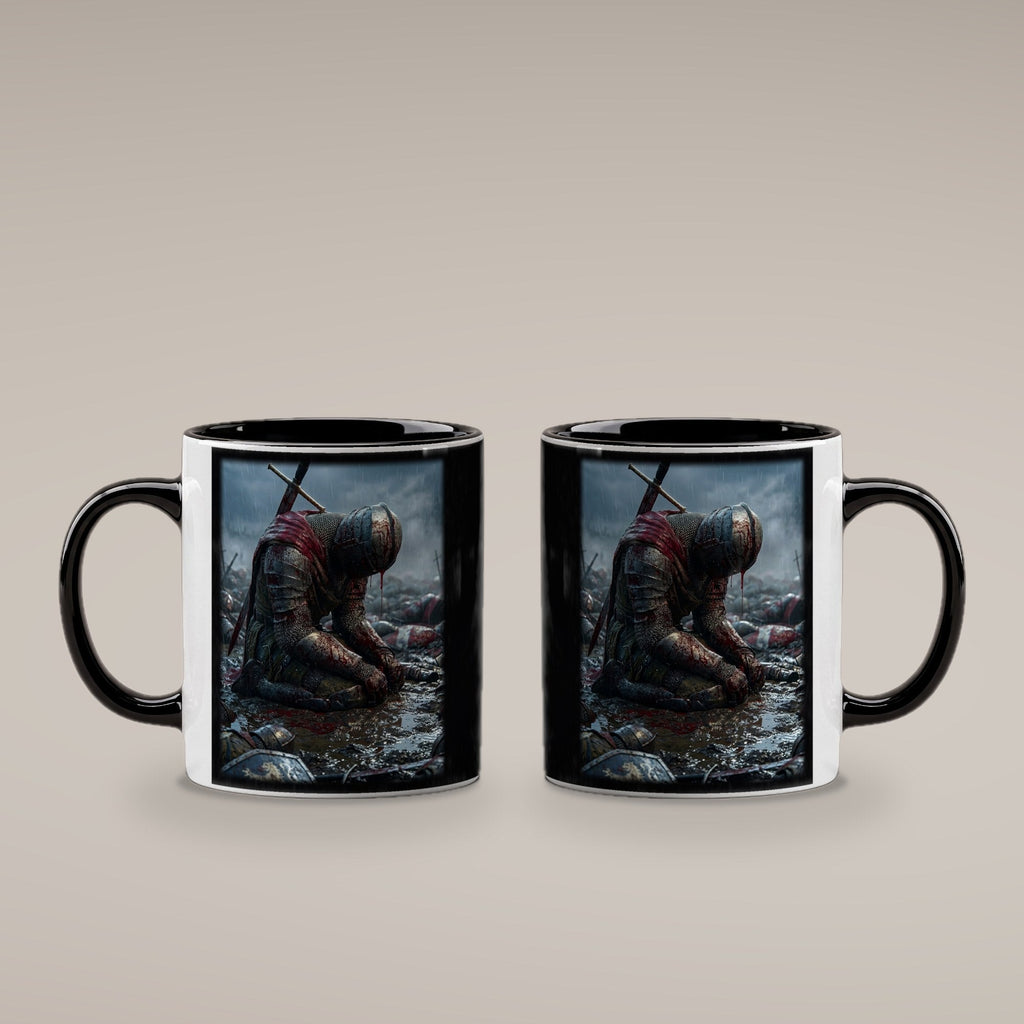 Der Trauernde – Tasse innen schwarz, beide Seiten bedruckt