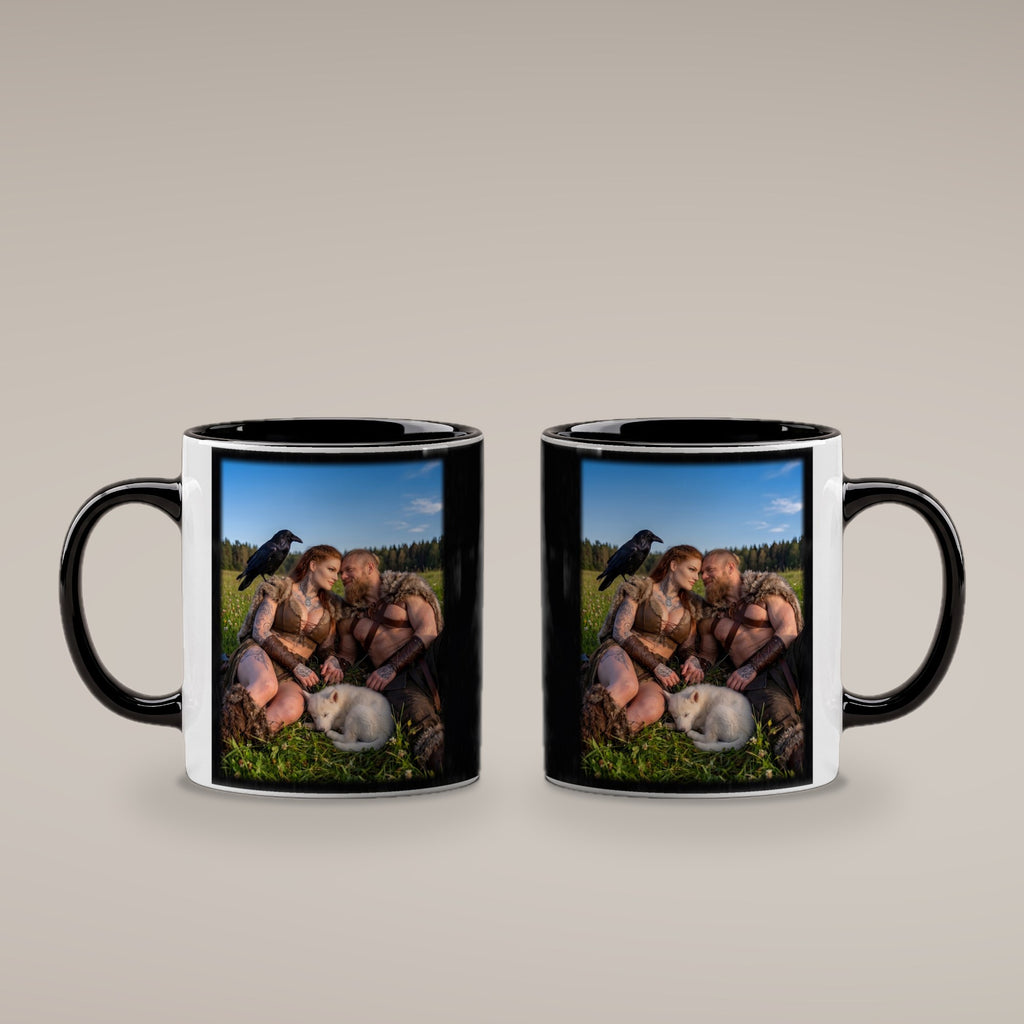Mittsommer – Tasse innen schwarz, beide Seiten bedruckt