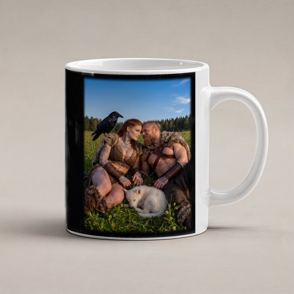 Mittsommer – weiße Tasse, freigestellt