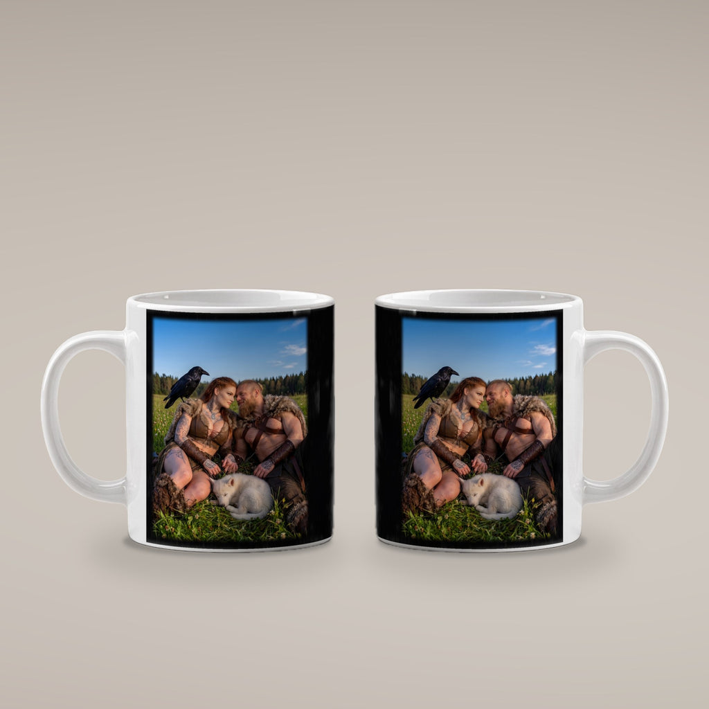 Mittsommer – weiße Tasse, beide Seiten bedruckt