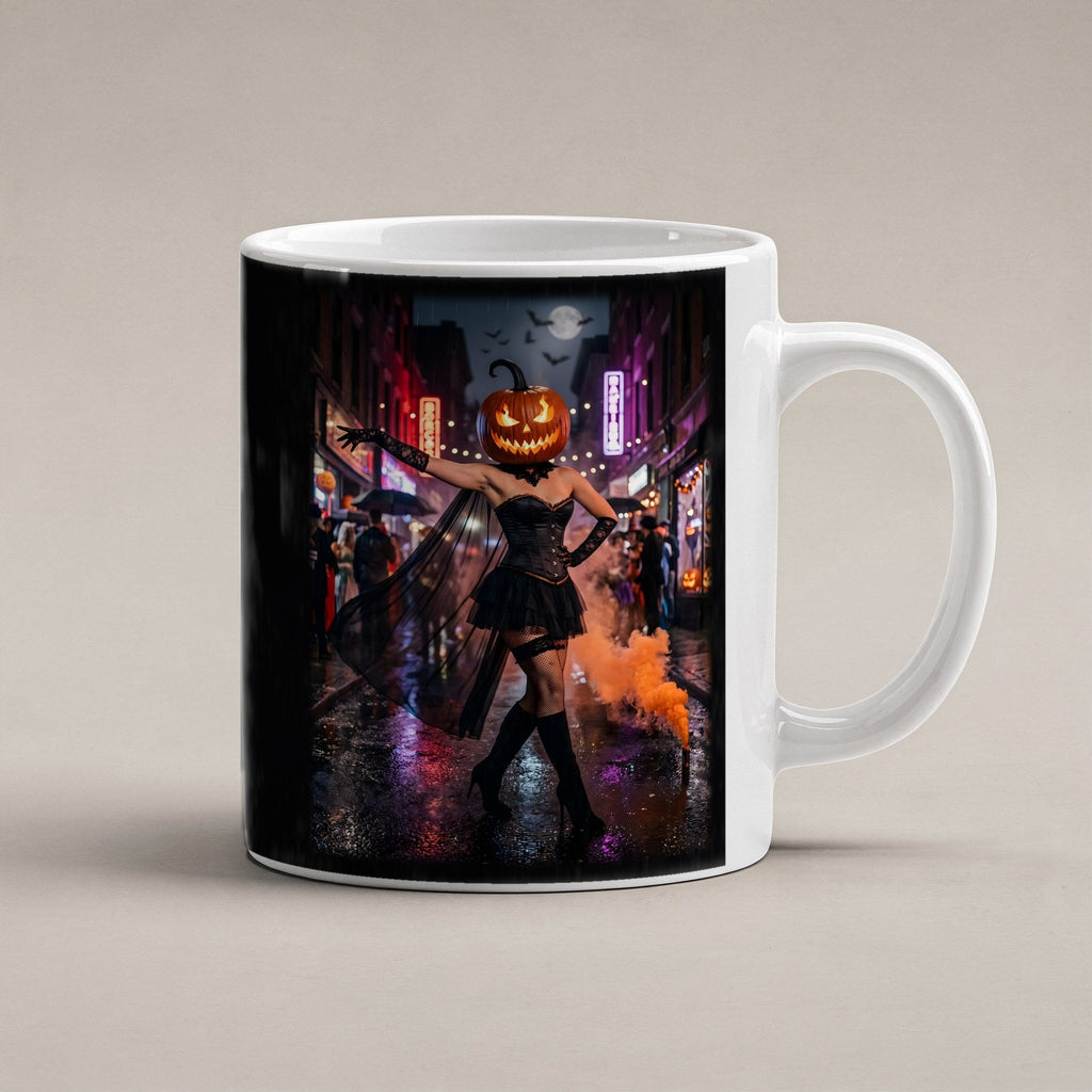 Die Nachtschwärmerin – weiße Tasse, freigestellt
