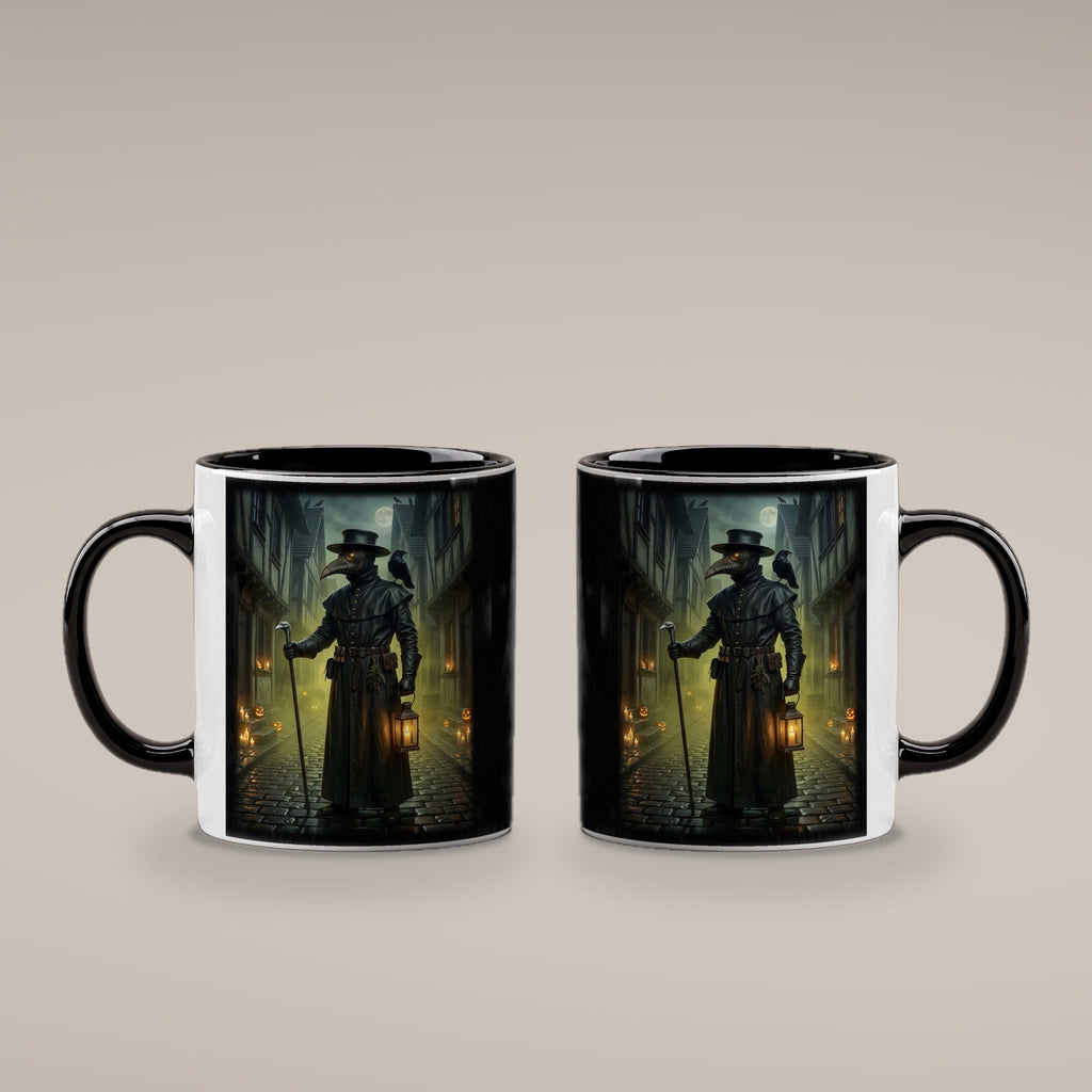 Der Pestdoktor – Tasse innen schwarz, beide Seiten bedruckt