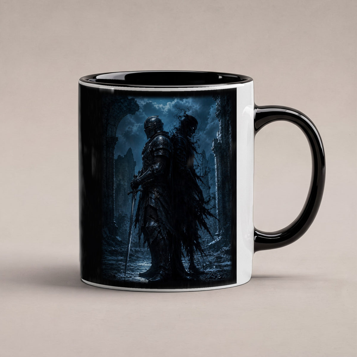 Der Pakt mit dem Tod – Tasse innen schwarz, freigestellt