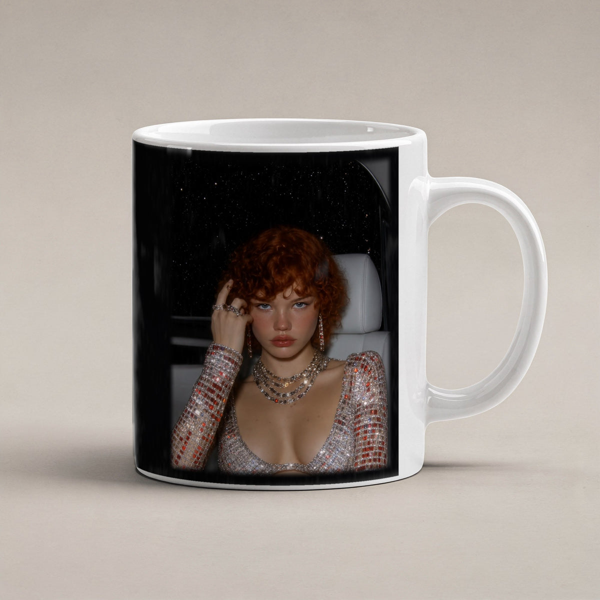 Perlmuttrausch – weiße Tasse, freigestellt