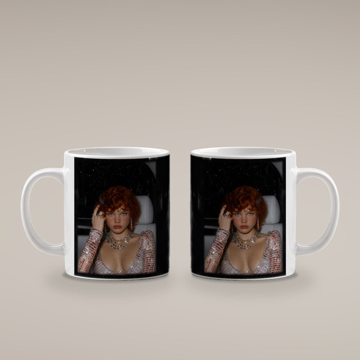 Perlmuttrausch – weiße Tasse, beide Seiten bedruckt