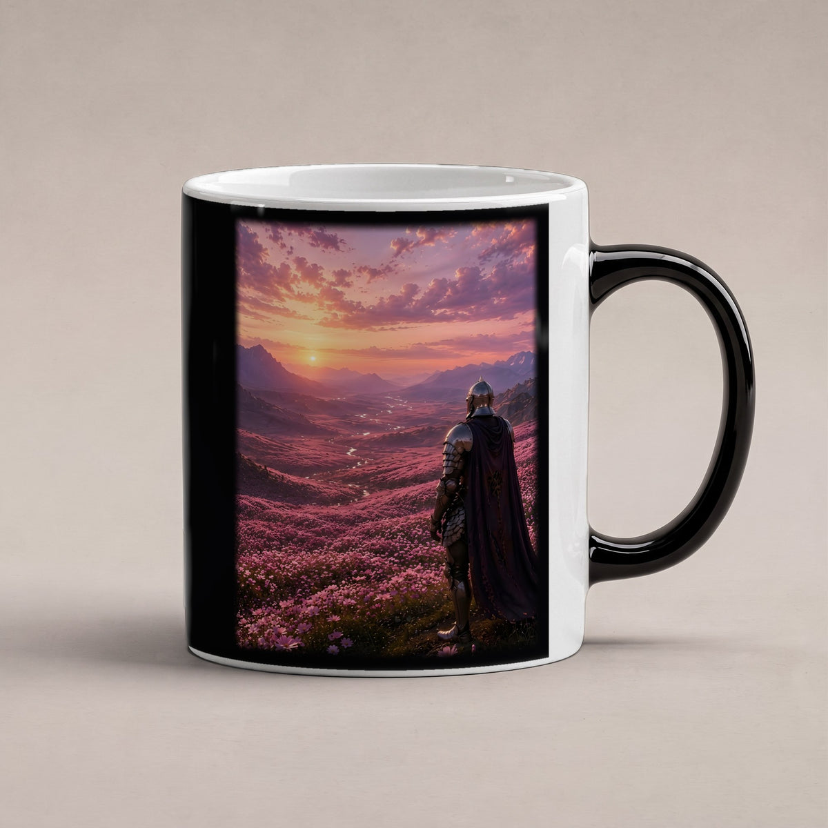 Das Purpurtal – Black Edition Zaubertasse mit Motiv (heiß), freigestellt