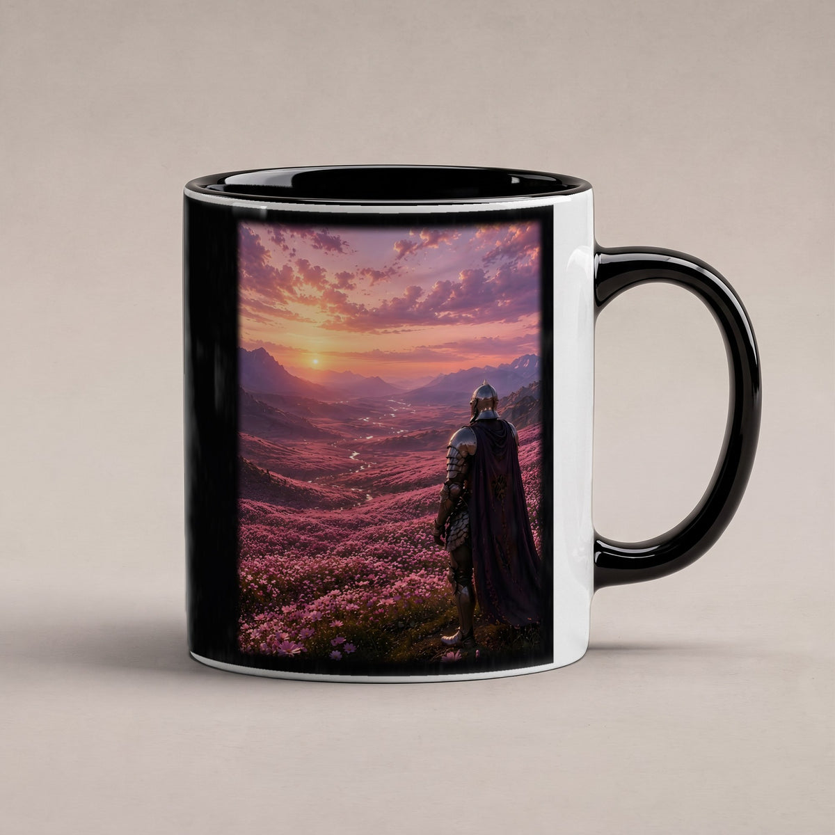 Das Purpurtal – Tasse innen schwarz, freigestellt