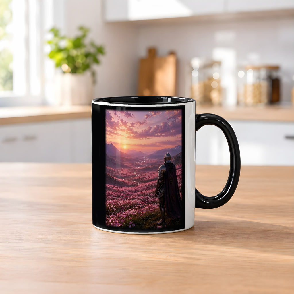 Das Purpurtal – Tasse innen schwarz, auf dem Küchentresen
