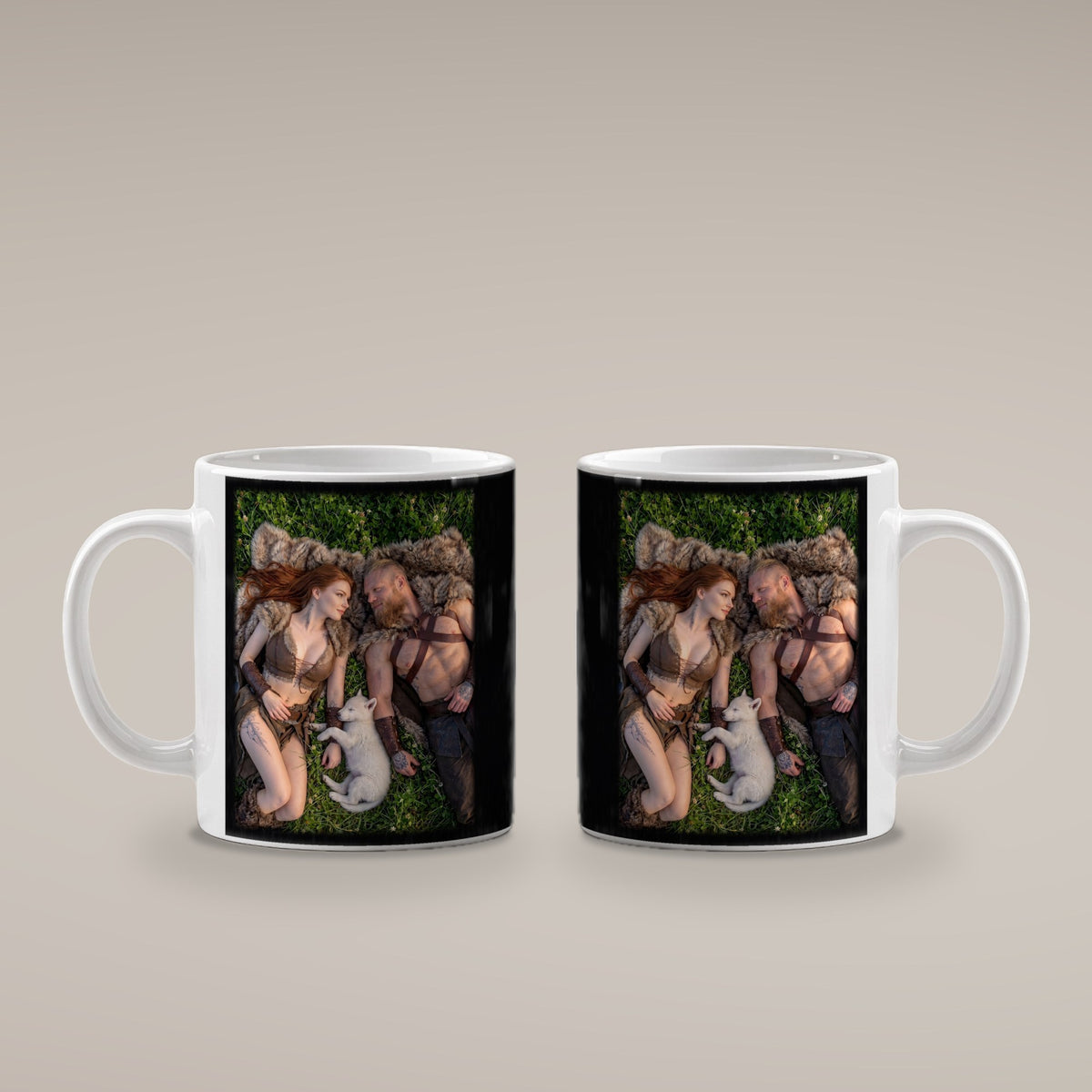 Rast im Klee – weiße Tasse, beide Seiten bedruckt