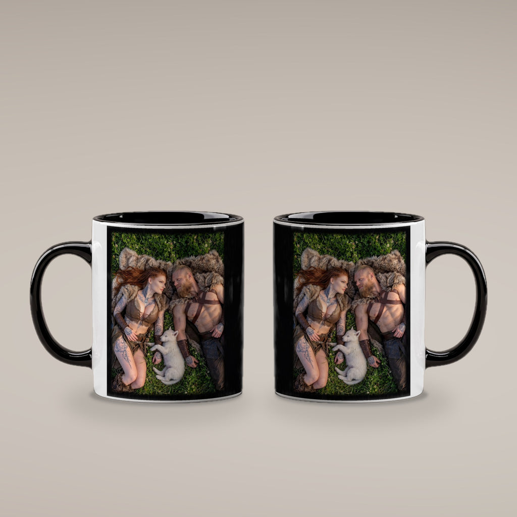 Mittagsruhe – Tasse innen schwarz, beide Seiten bedruckt