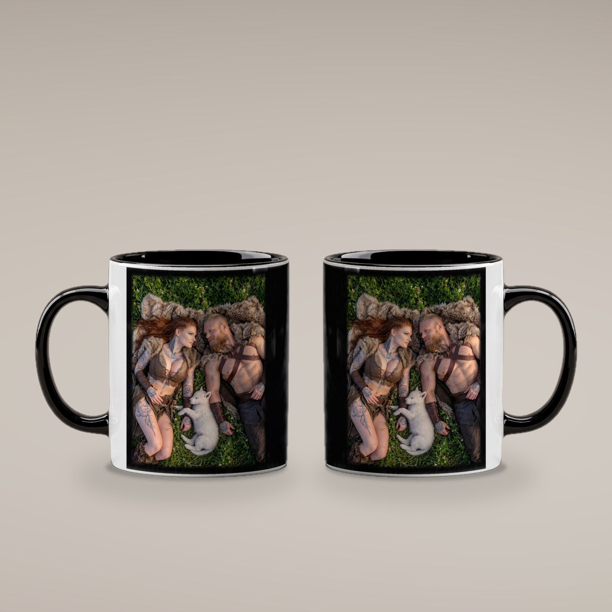 Mittagsruhe – Tasse innen schwarz, beide Seiten bedruckt