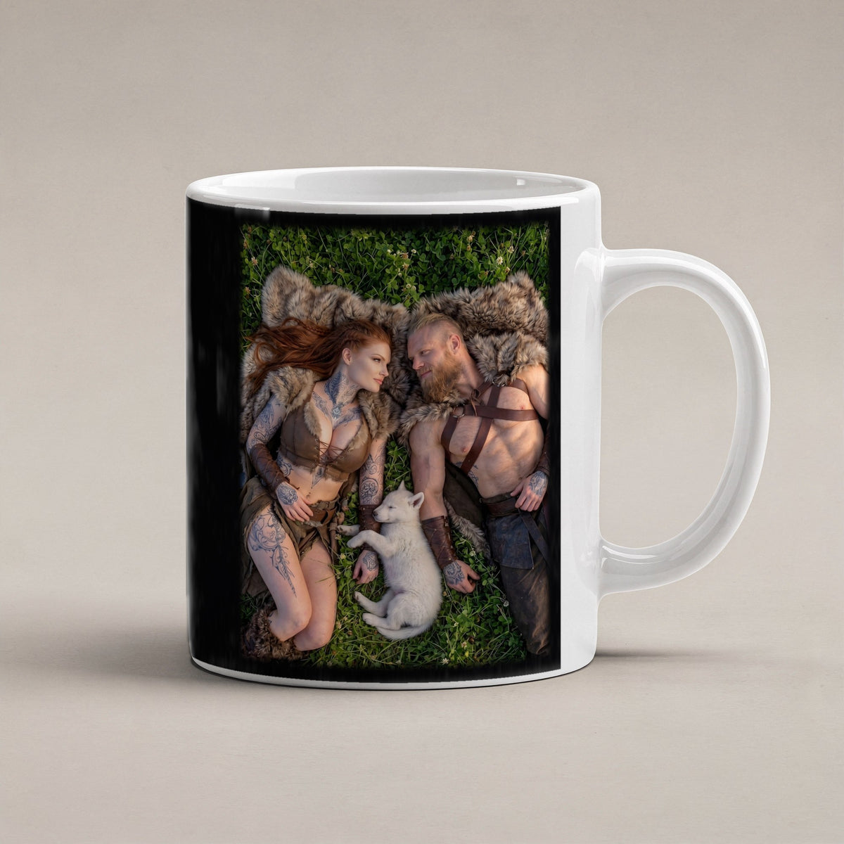 Mittagsruhe – weiße Tasse, freigestellt