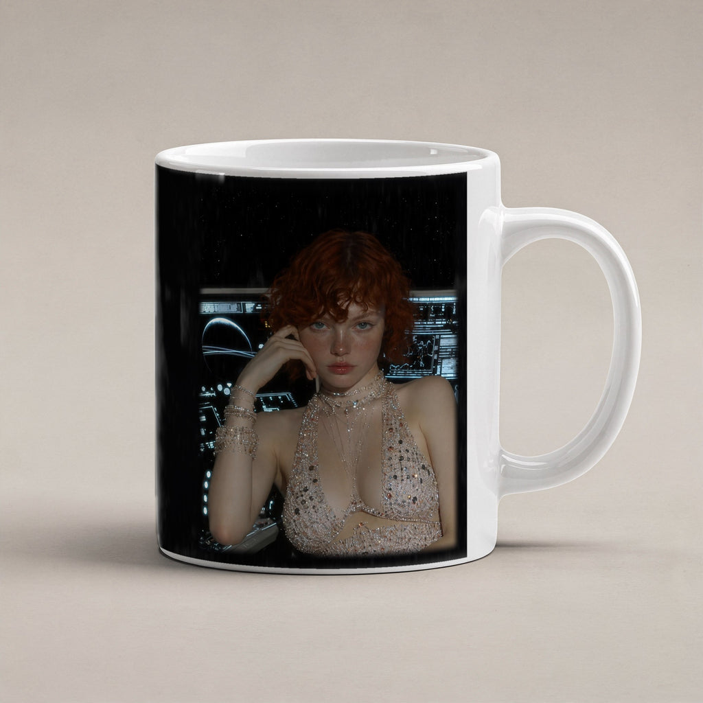 Rubinrausch – weiße Tasse, freigestellt