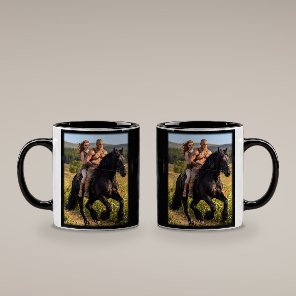 Sommerritt – Tasse innen schwarz, beide Seiten bedruckt