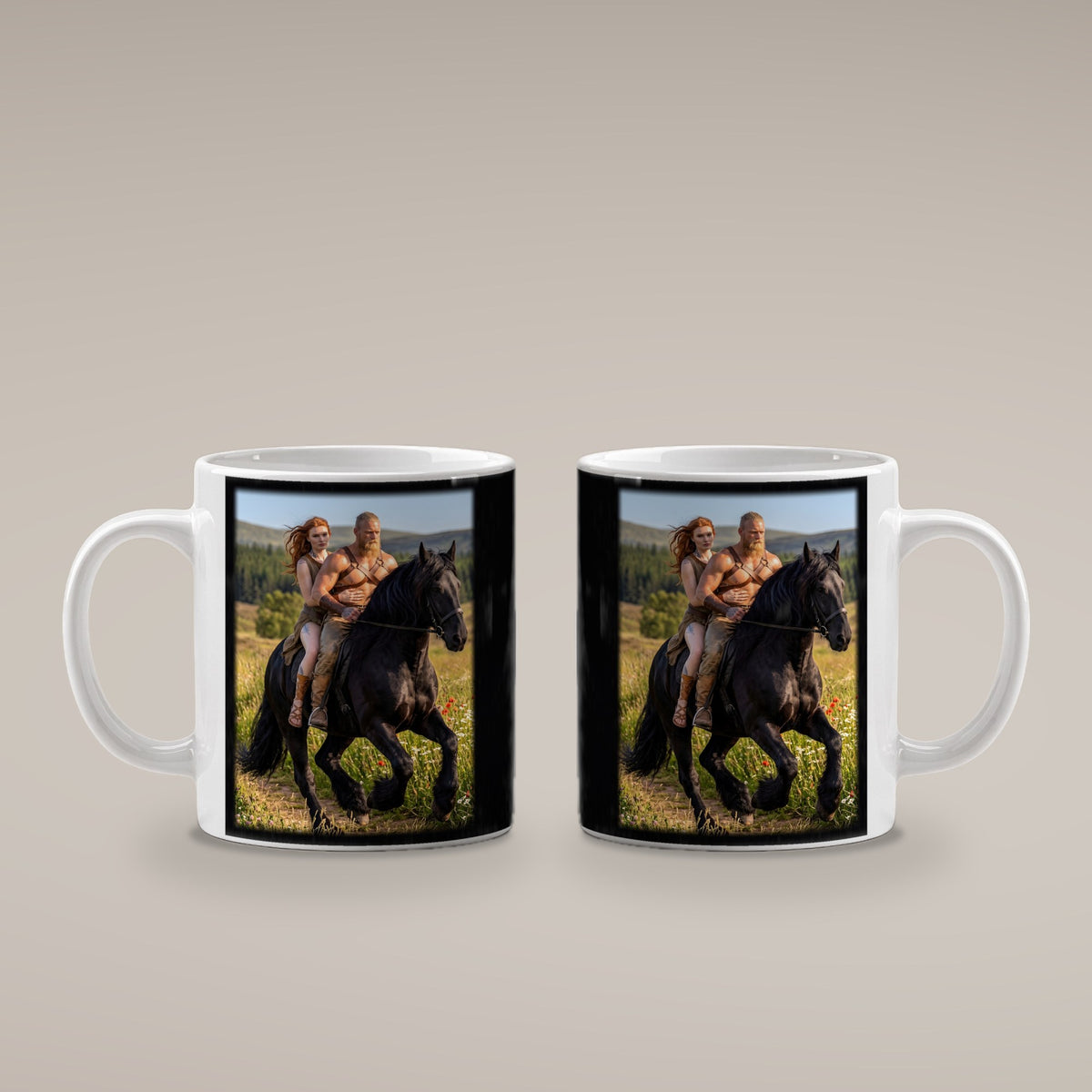 Sommerritt – weiße Tasse, beide Seiten bedruckt
