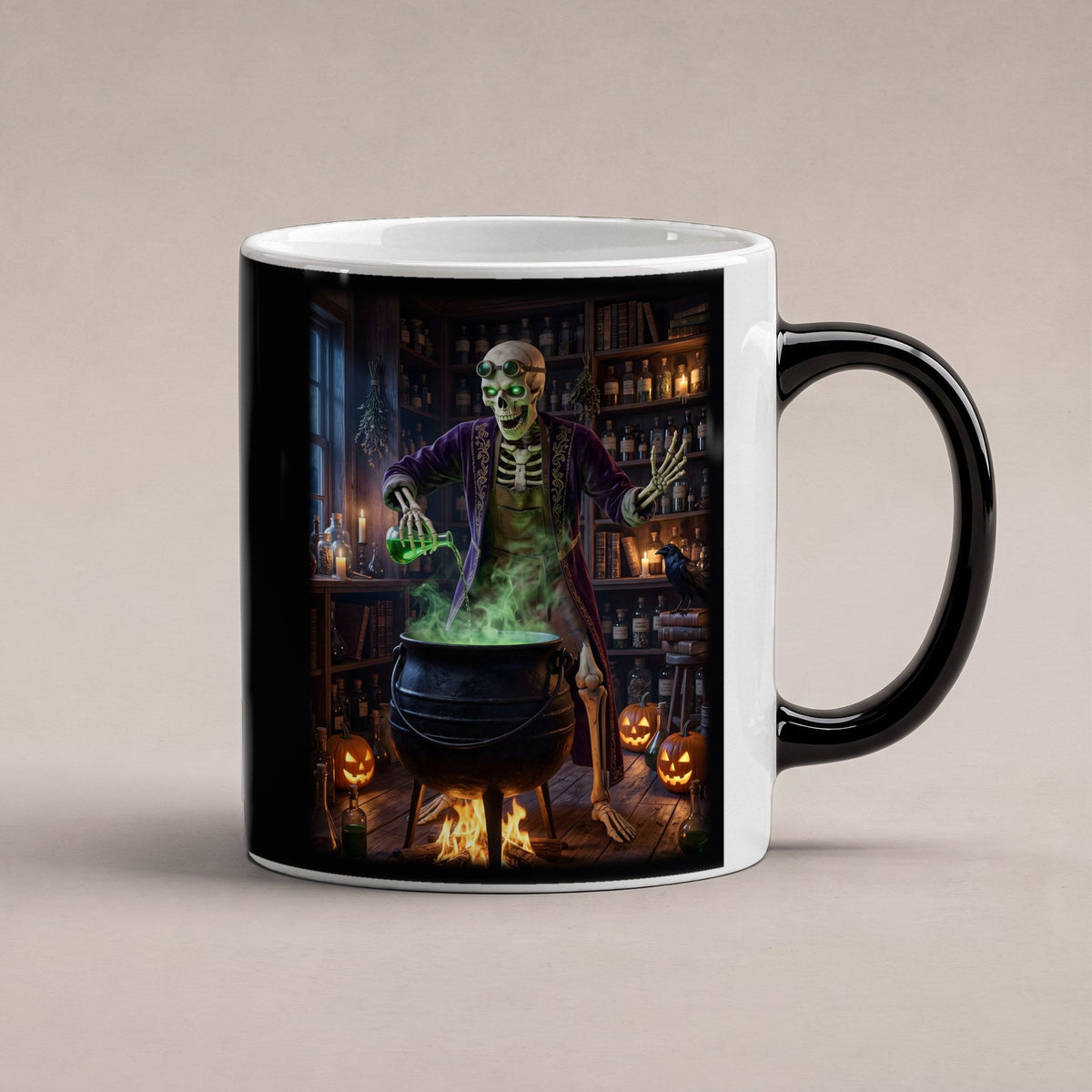 Der Alchemist – Black Edition Zaubertasse mit Motiv (heiß), freigestellt