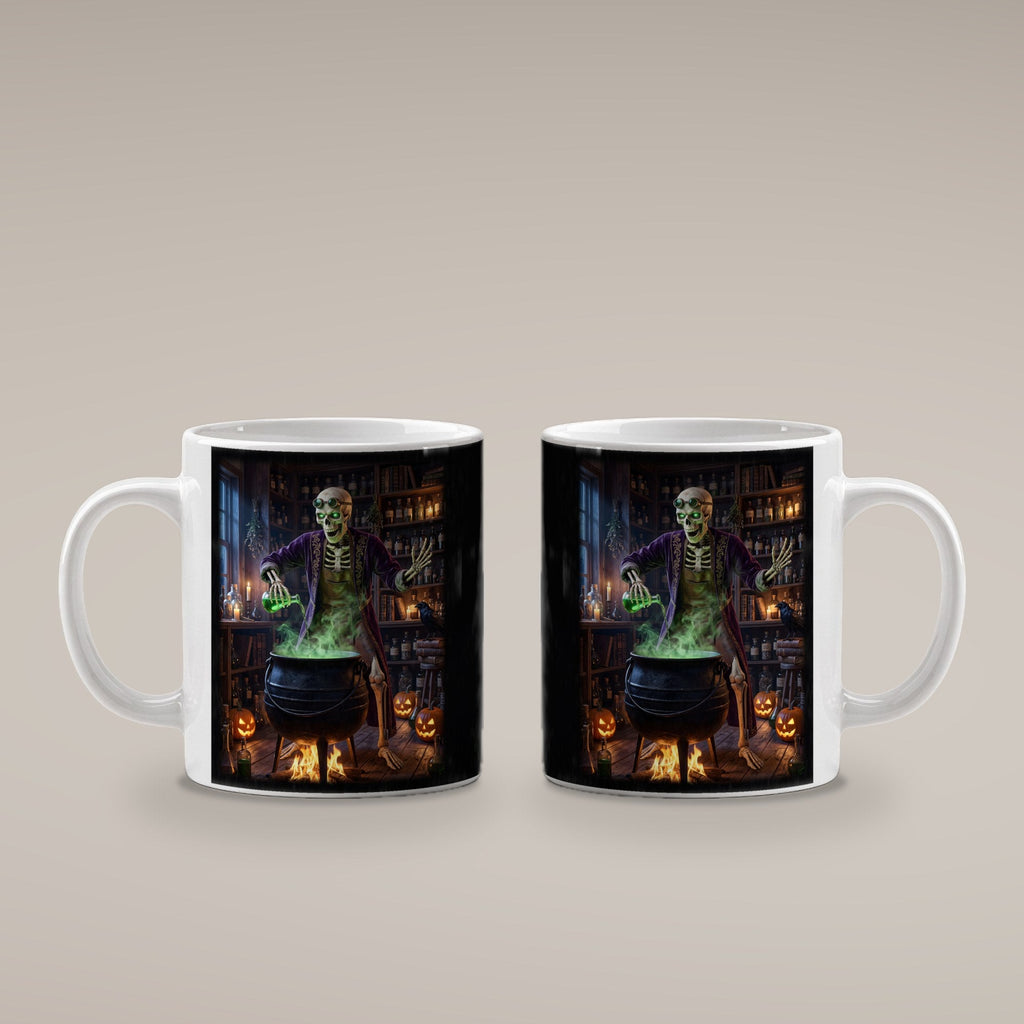 Der Alchemist – weiße Tasse, beide Seiten bedruckt