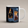 Der Fenstergast – weiße Tasse, freigestellt