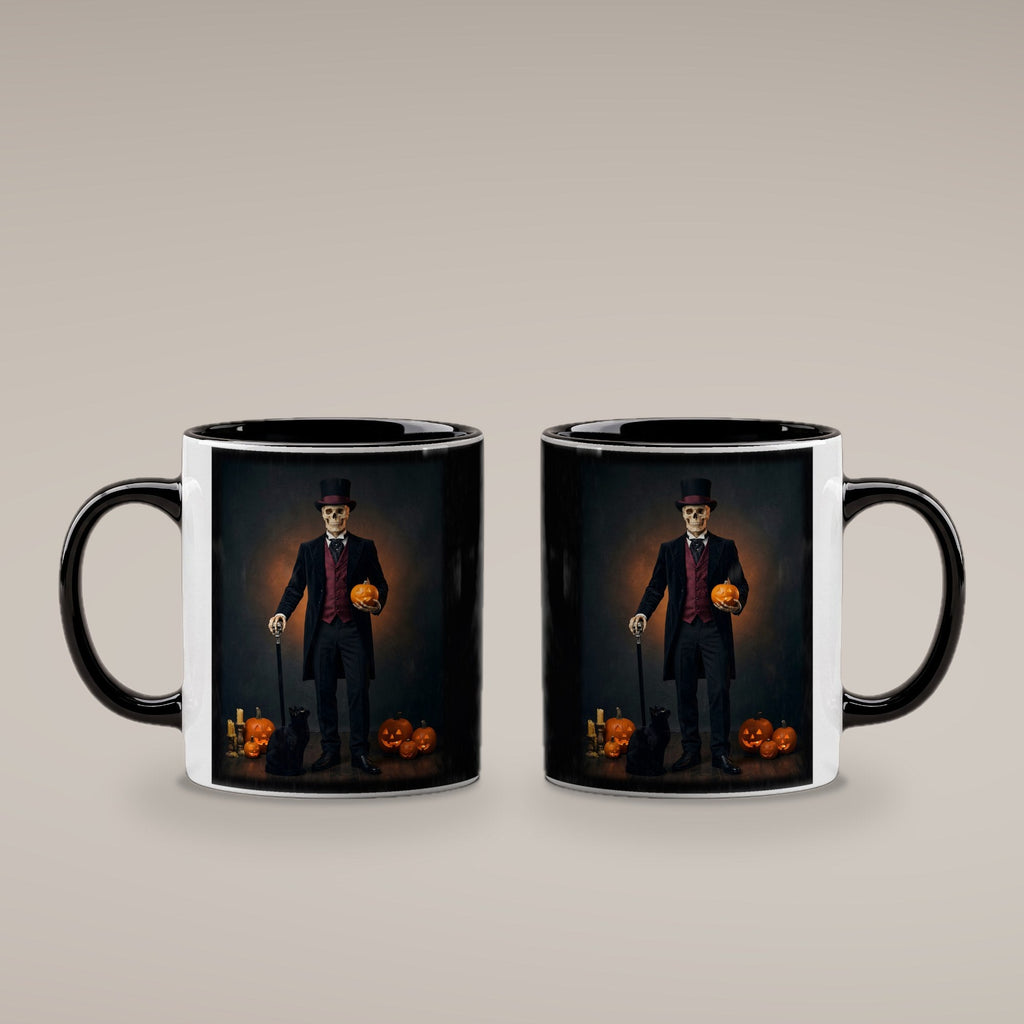 Der Gentleman – Tasse innen schwarz, beide Seiten bedruckt