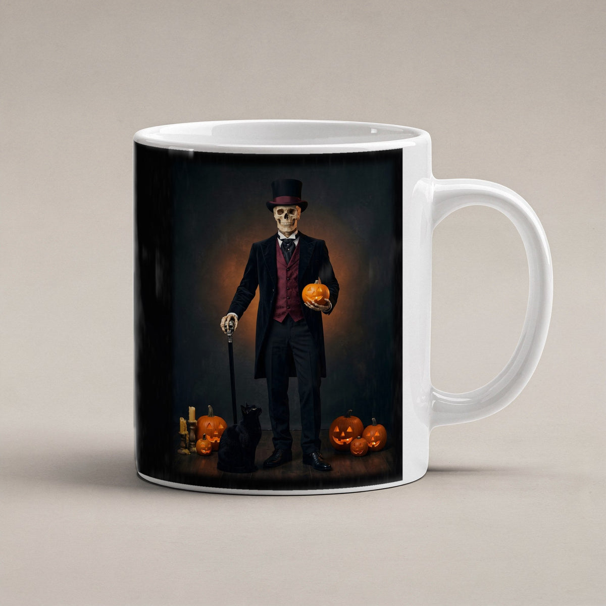 Der Gentleman – weiße Tasse, freigestellt