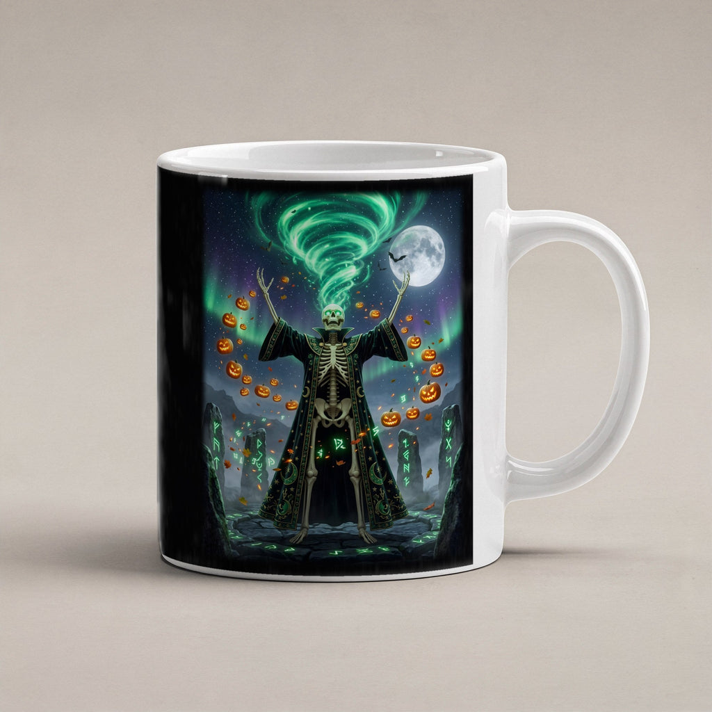 Der Steinkreis-Beschwörer – weiße Tasse, freigestellt