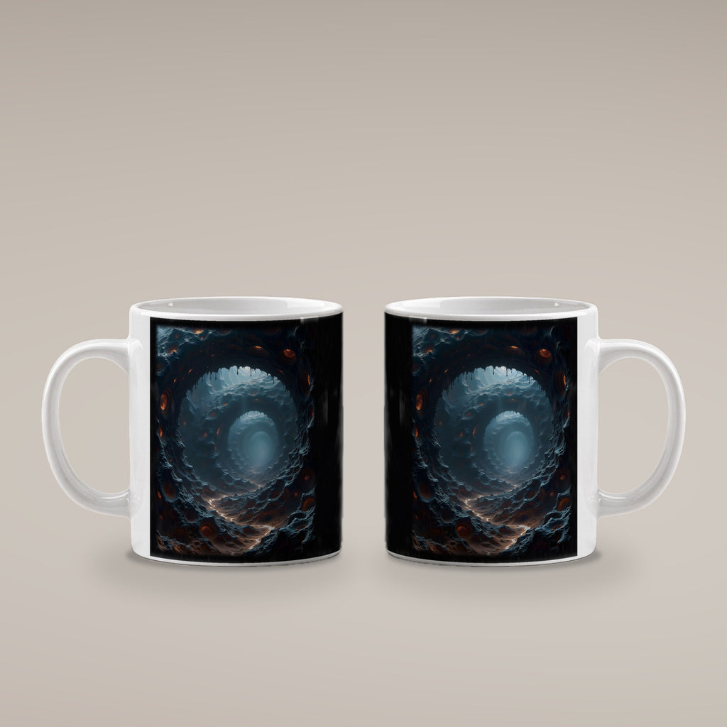 Der Schlund – weiße Tasse, beide Seiten bedruckt