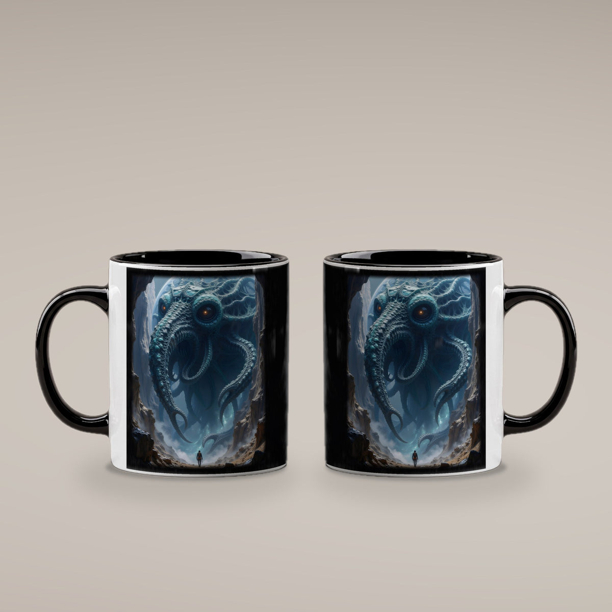 Der Splitterleviathan – Tasse innen schwarz, beide Seiten bedruckt