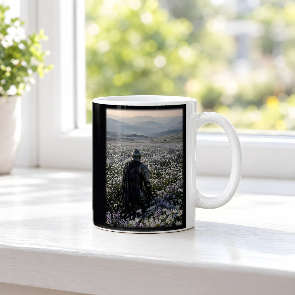 Der stille Morgen – weiße Tasse, auf der Fensterbank
