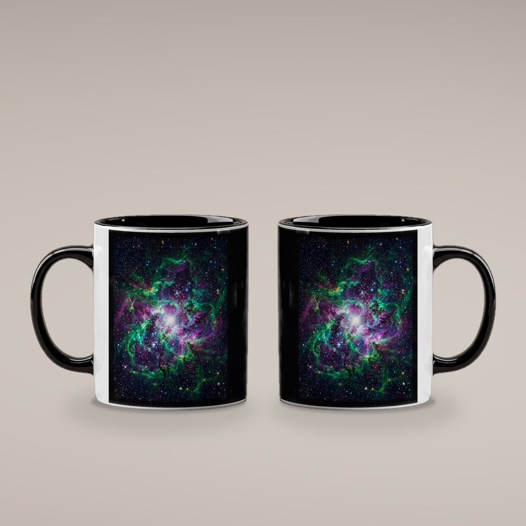 Der Smaragdnebel – Tasse innen schwarz, beide Seiten bedruckt
