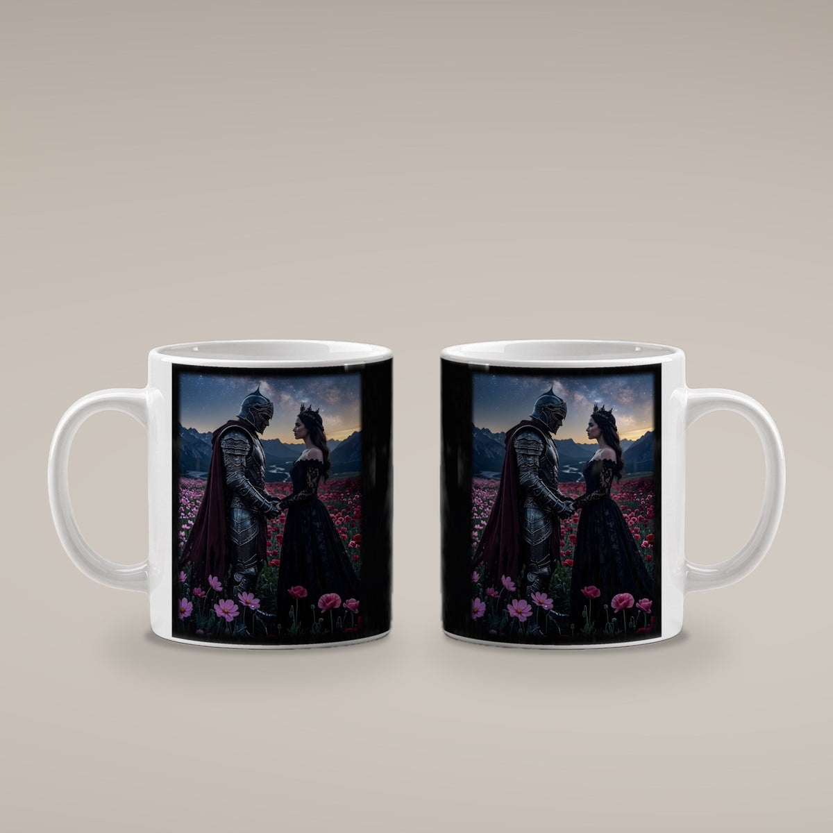 Der Sternenschwur – weiße Tasse, beide Seiten bedruckt
