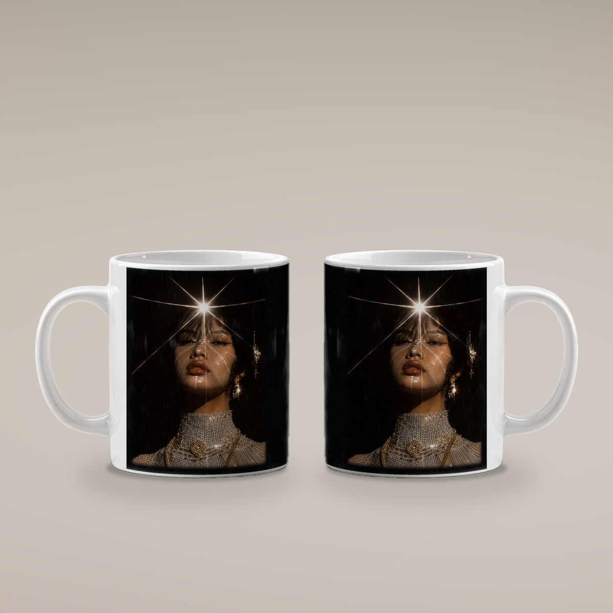 Sternennova – weiße Tasse, beide Seiten bedruckt