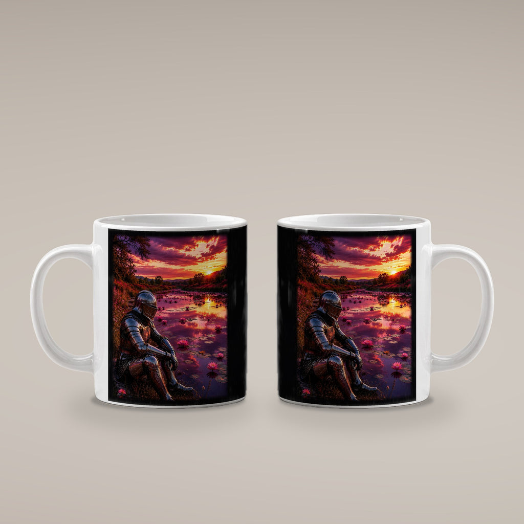 Der Seerosenteich – weiße Tasse, beide Seiten bedruckt