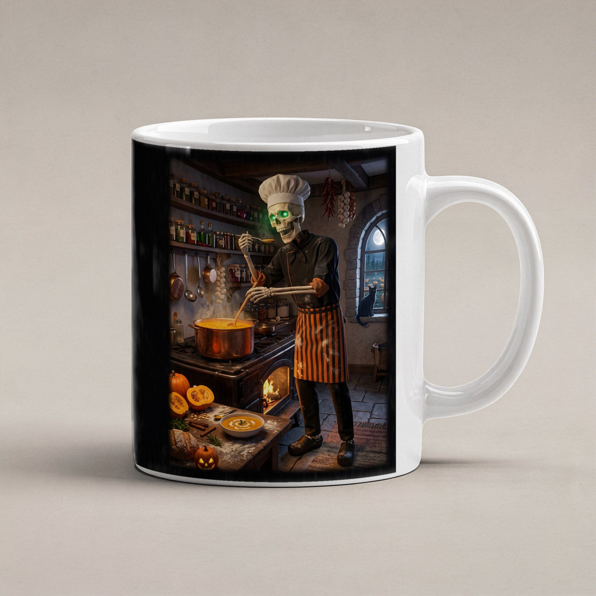 Der Suppenkoch – weiße Tasse, freigestellt