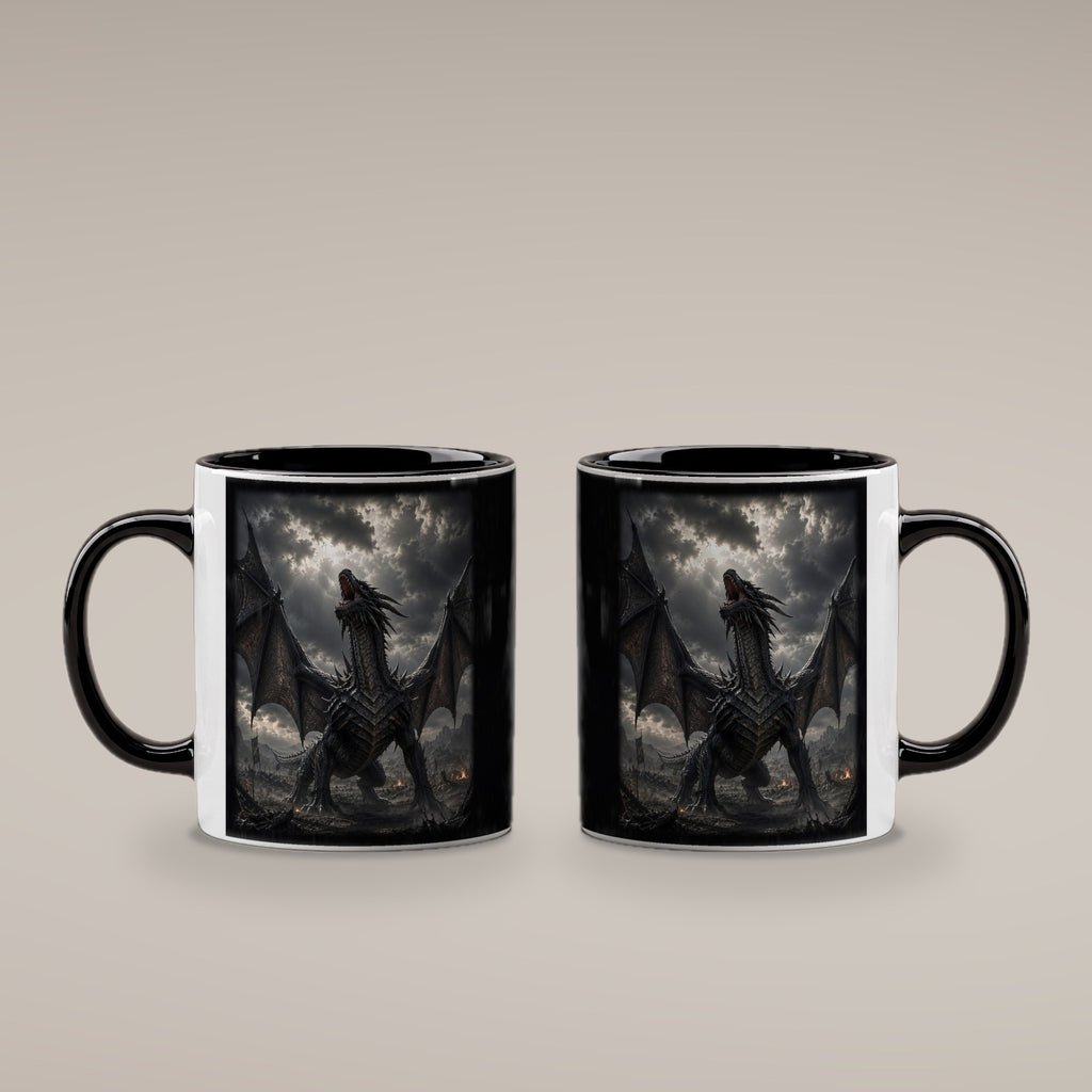 Der Sturmschrei – Tasse innen schwarz, beide Seiten bedruckt