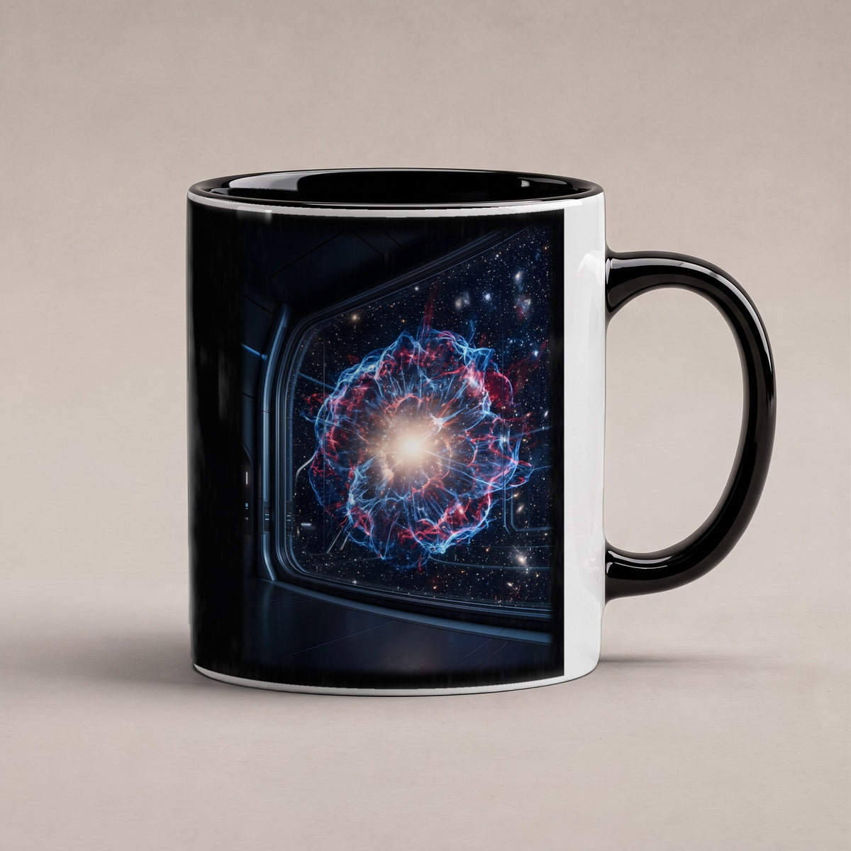 Sternentod – Tasse innen schwarz, freigestellt
