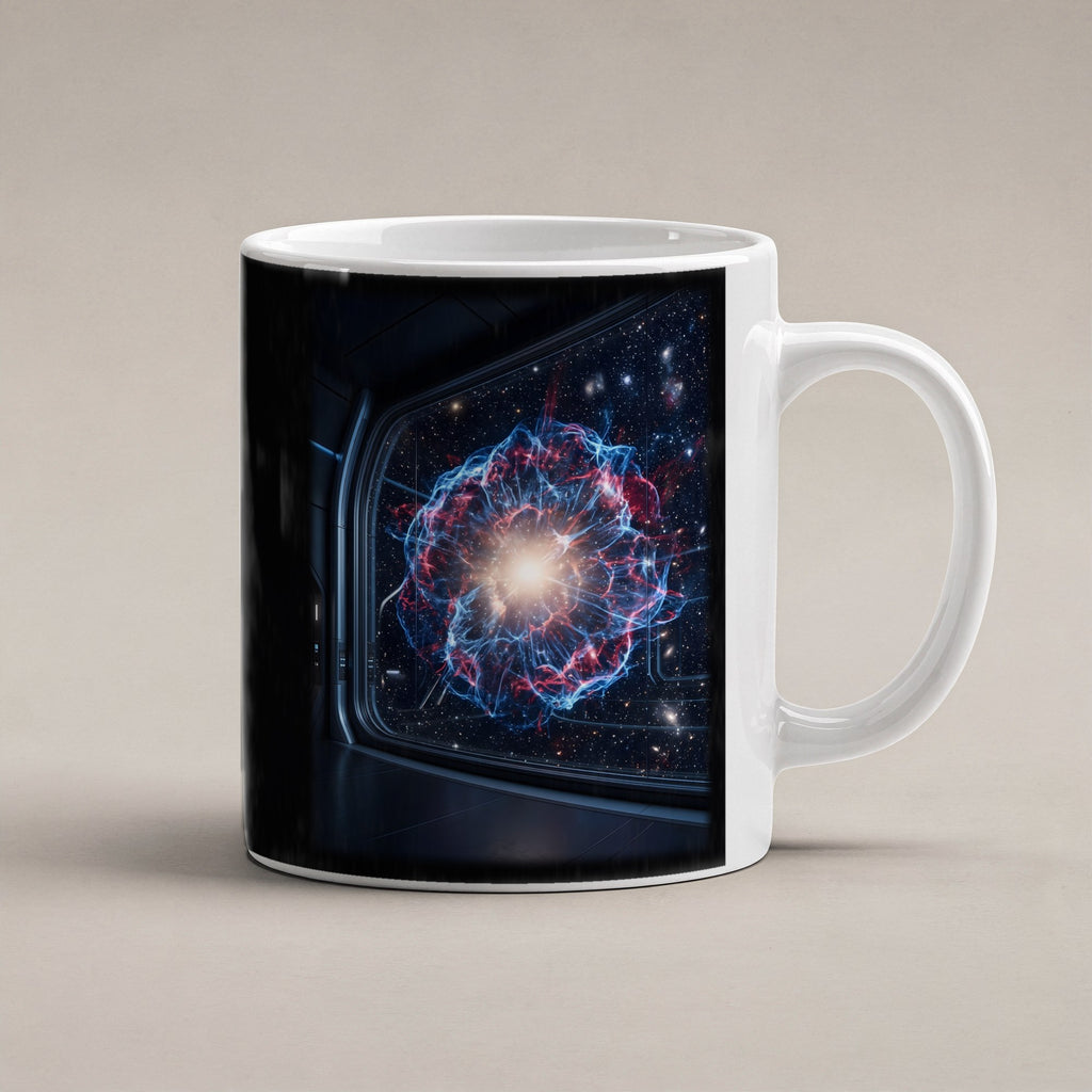 Sternentod – weiße Tasse, freigestellt