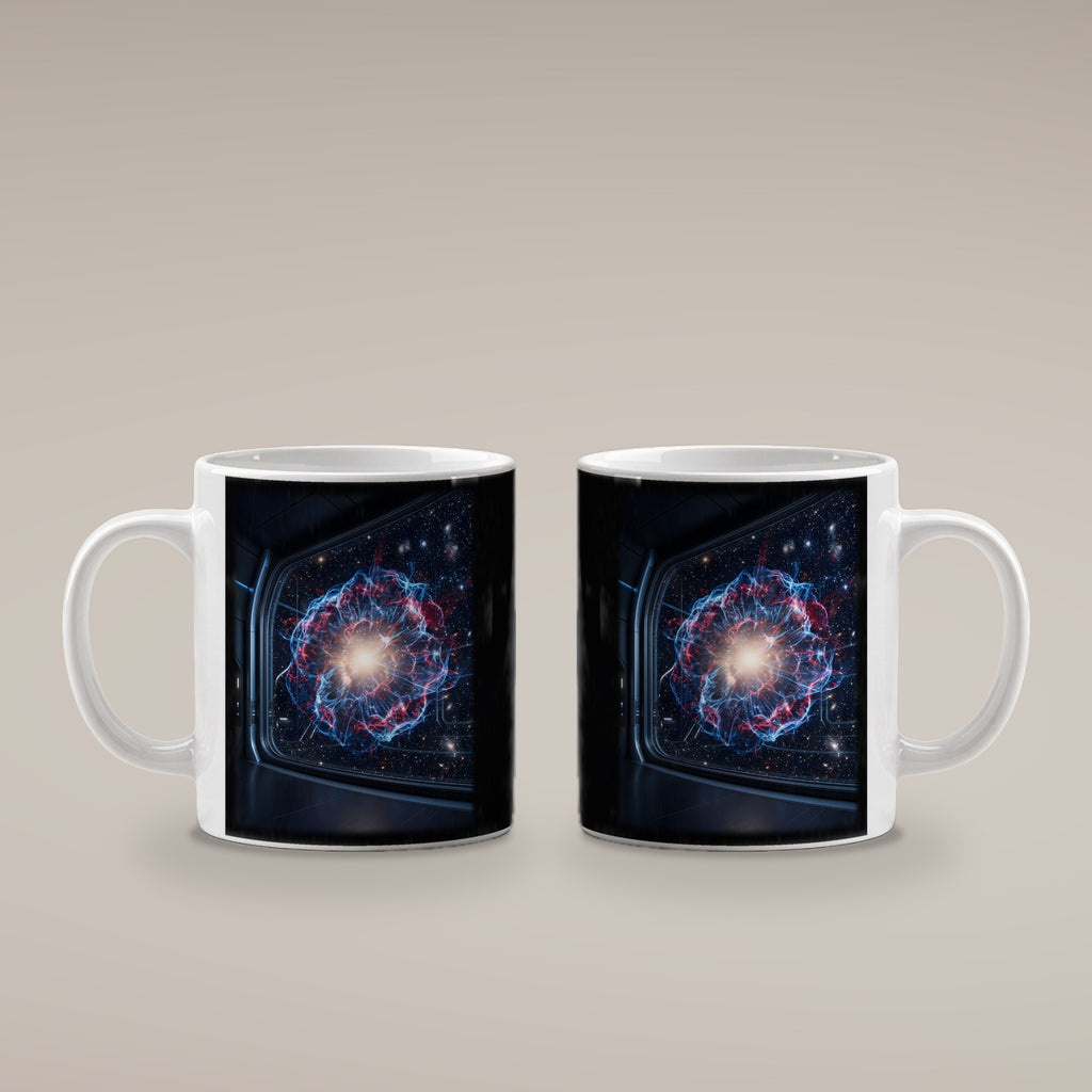 Sternentod – weiße Tasse, beide Seiten bedruckt